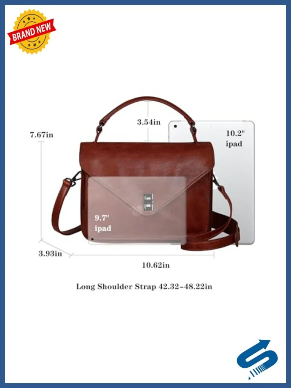 Genuine Leather Satchel Crossbody Bag Shoulder Tote Top Handle Purse
